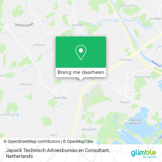 Japack Technisch Adviesbureau en Consultant kaart