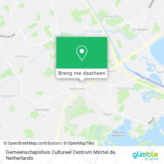 Gemeenschapshuis Cultureel Centrum Mortel de kaart