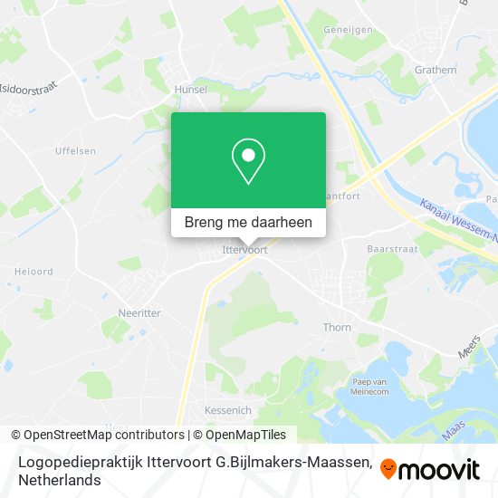 Logopediepraktijk Ittervoort G.Bijlmakers-Maassen kaart