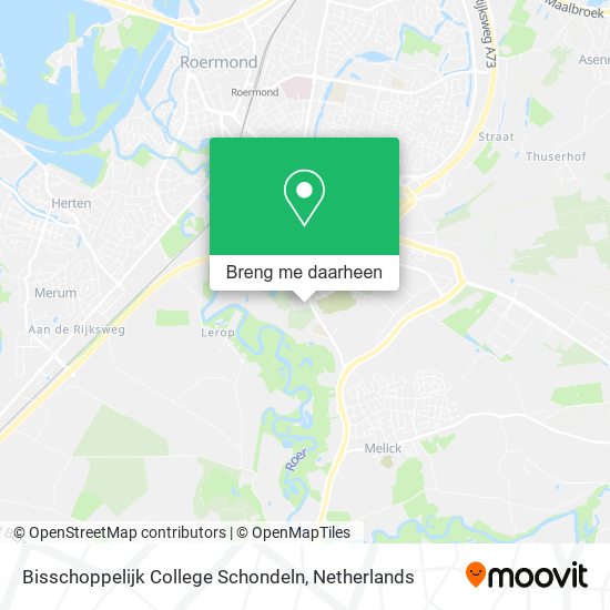 Bisschoppelijk College Schondeln kaart