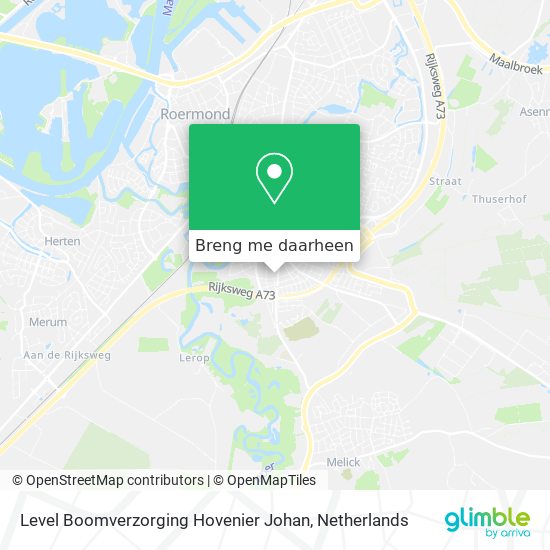 Level Boomverzorging Hovenier Johan kaart