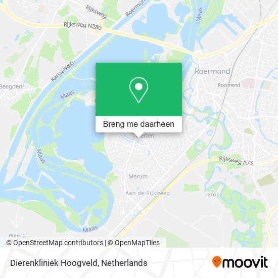 Dierenkliniek Hoogveld kaart