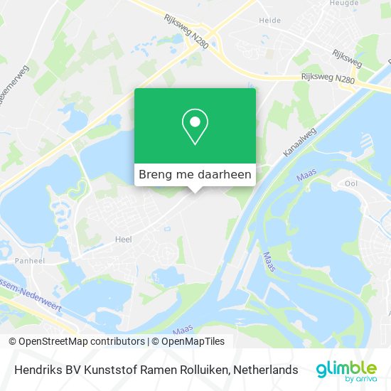 Hendriks BV Kunststof Ramen Rolluiken kaart