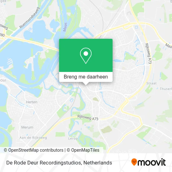 De Rode Deur Recordingstudios kaart