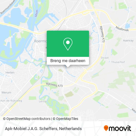 Apk-Mobiel J.A.G. Scheffers kaart