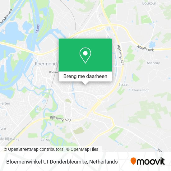 Bloemenwinkel Ut Donderbleumke kaart