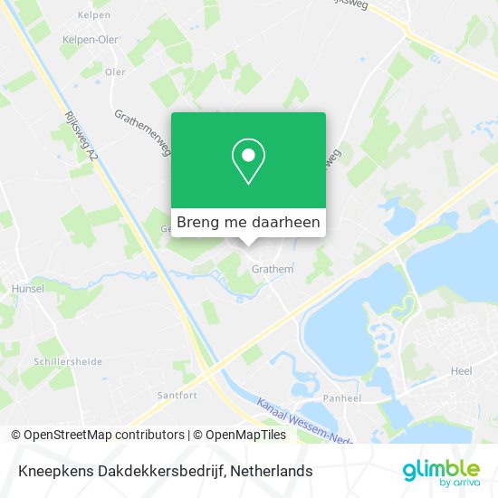 Kneepkens Dakdekkersbedrijf kaart