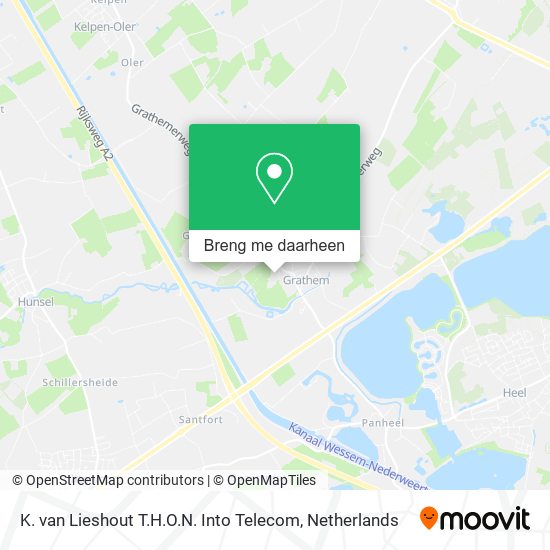 K. van Lieshout T.H.O.N. Into Telecom kaart