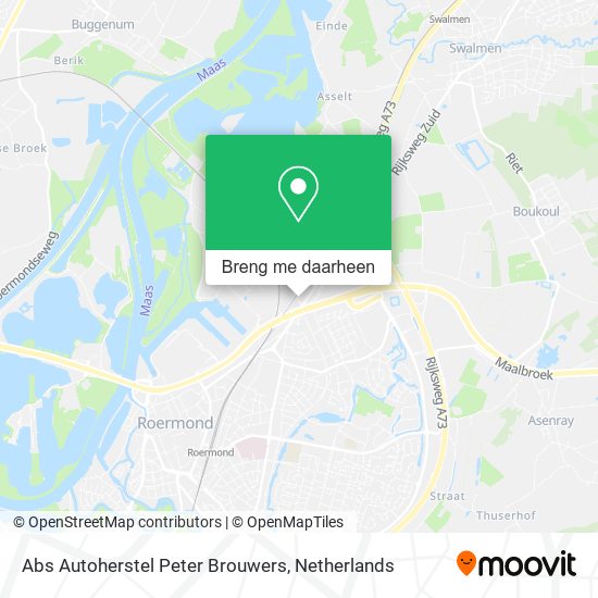 Abs Autoherstel Peter Brouwers kaart