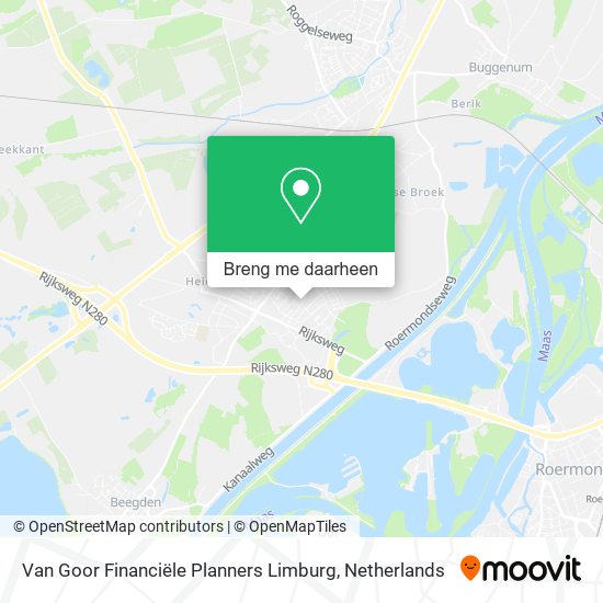 Van Goor Financiële Planners Limburg kaart