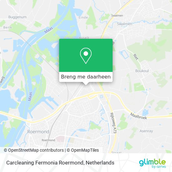 Carcleaning Fermonia Roermond kaart