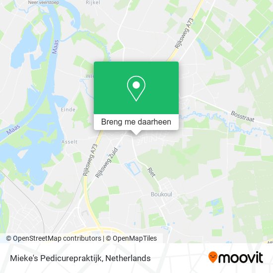 Mieke's Pedicurepraktijk kaart