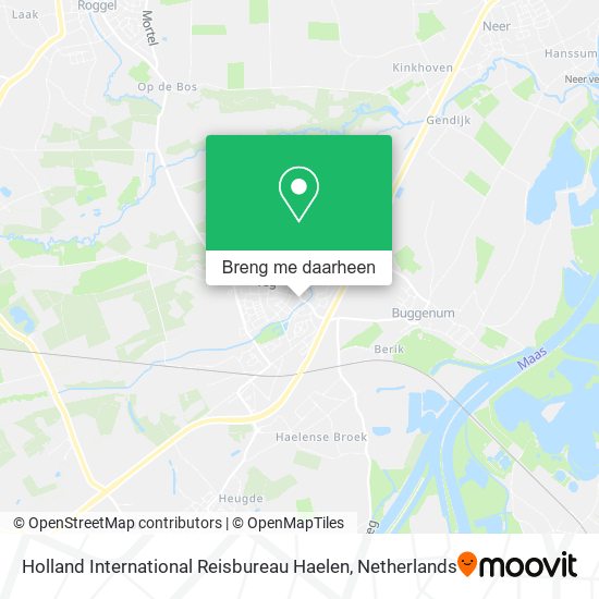 Holland International Reisbureau Haelen kaart