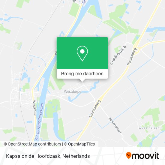 Kapsalon de Hoofdzaak kaart