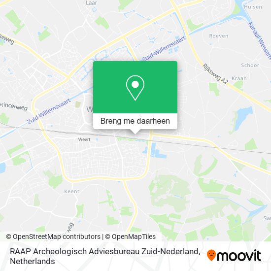 RAAP Archeologisch Adviesbureau Zuid-Nederland kaart