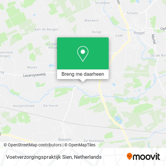 Voetverzorgingspraktijk Sien kaart