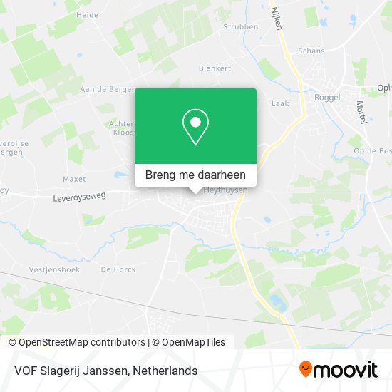 VOF Slagerij Janssen kaart
