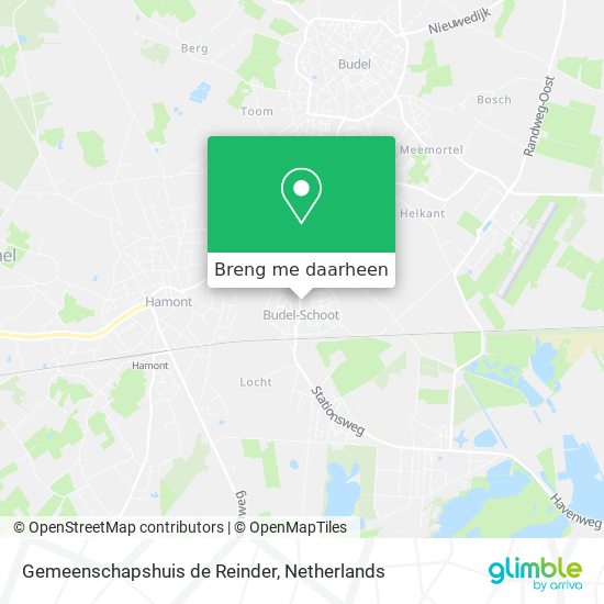 Gemeenschapshuis de Reinder kaart