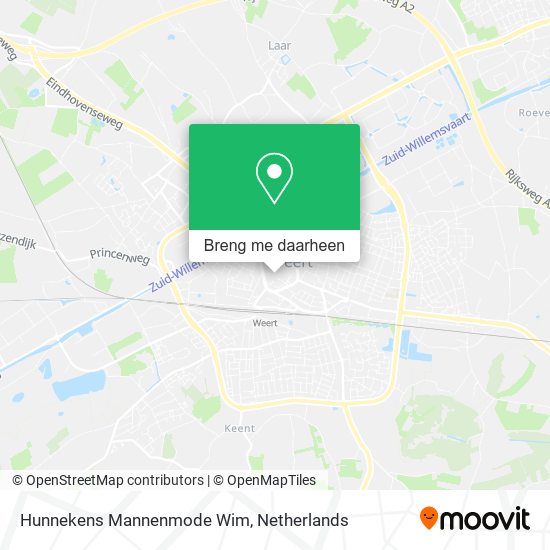 Hunnekens Mannenmode Wim kaart