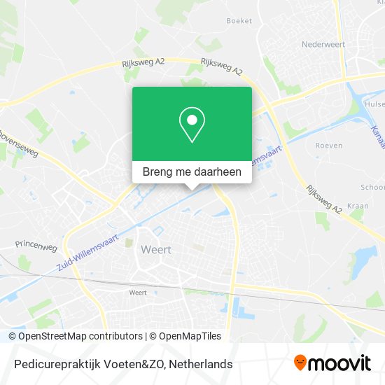 Pedicurepraktijk Voeten&ZO kaart