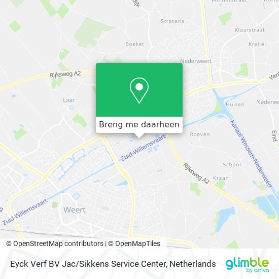 Eyck Verf BV Jac / Sikkens Service Center kaart