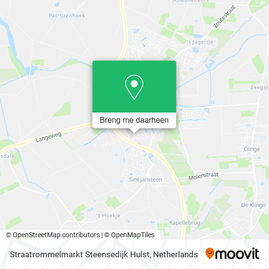 Straatrommelmarkt Steensedijk Hulst kaart