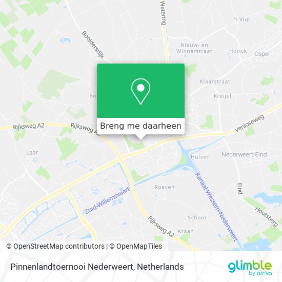 Pinnenlandtoernooi Nederweert kaart