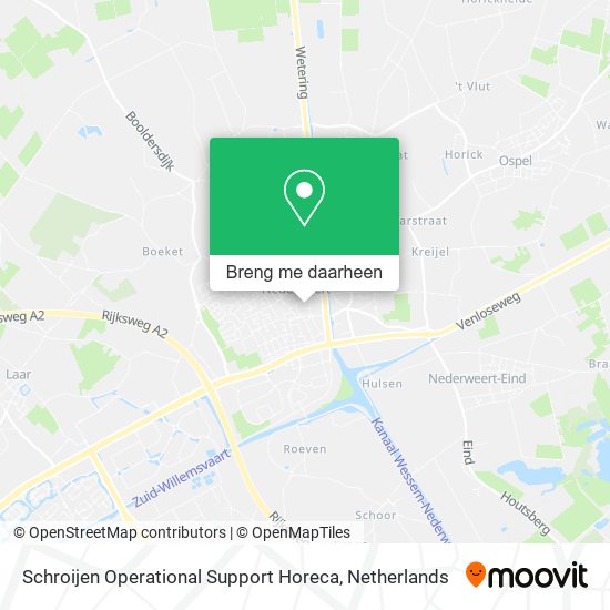 Schroijen Operational Support Horeca kaart