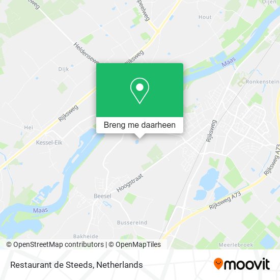 Restaurant de Steeds kaart