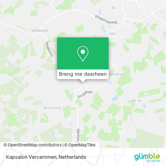 Kapsalon Vercammen kaart