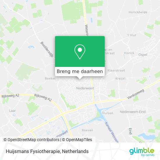 Huijsmans Fysiotherapie kaart