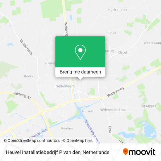 Heuvel Installatiebedrijf P van den kaart