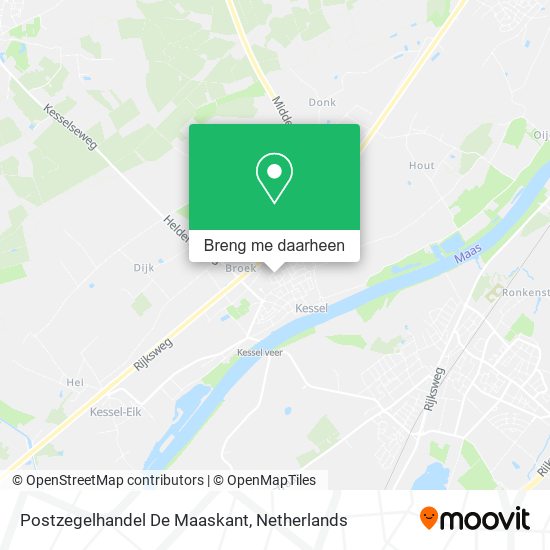 Postzegelhandel De Maaskant kaart