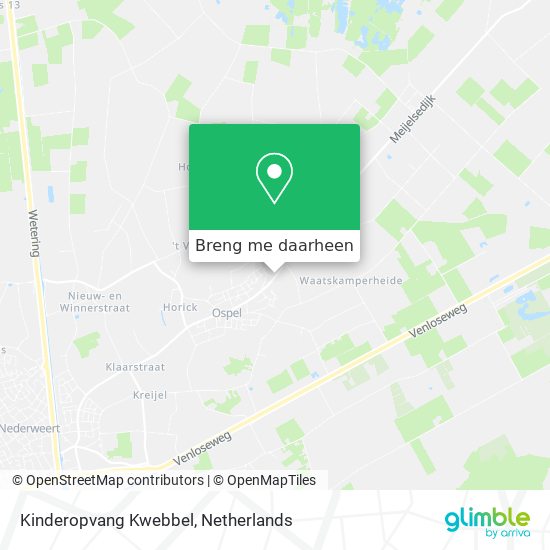 Kinderopvang Kwebbel kaart