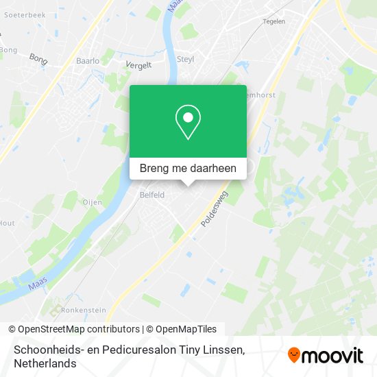 Schoonheids- en Pedicuresalon Tiny Linssen kaart