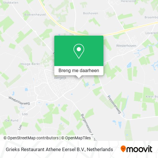 Grieks Restaurant Athene Eersel B.V. kaart