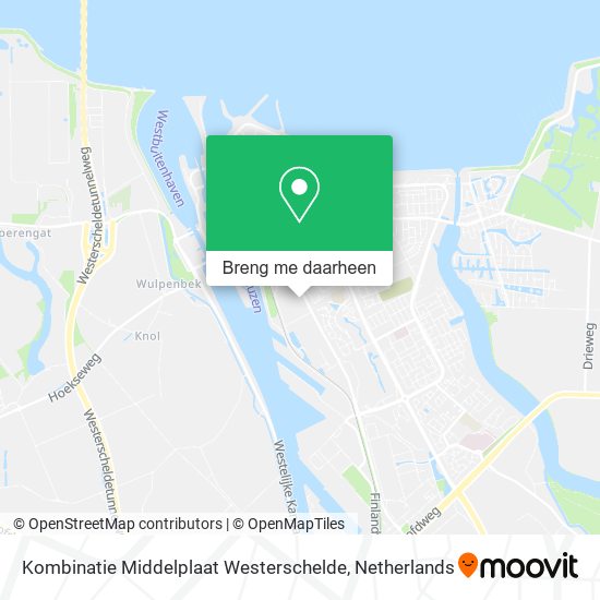 Kombinatie Middelplaat Westerschelde kaart