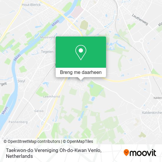 Taekwon-do Vereniging Oh-do-Kwan Venlo kaart