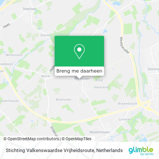 Stichting Valkenswaardse Vrijheidsroute kaart