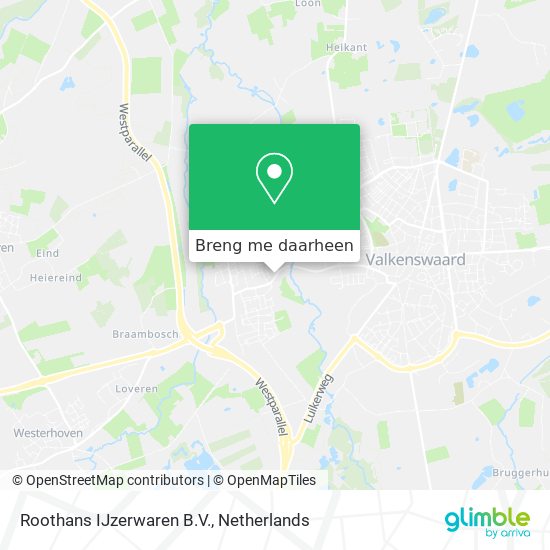 Roothans IJzerwaren B.V. kaart