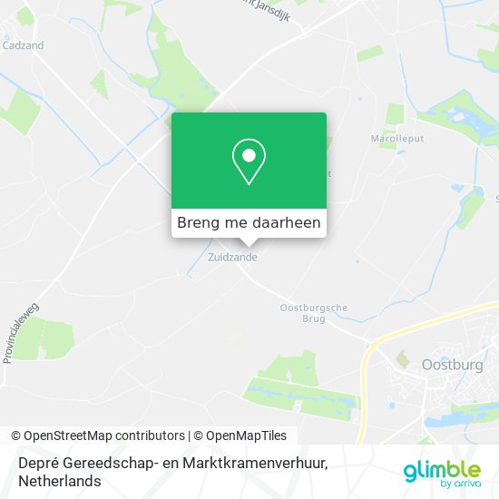 Depré Gereedschap- en Marktkramenverhuur kaart