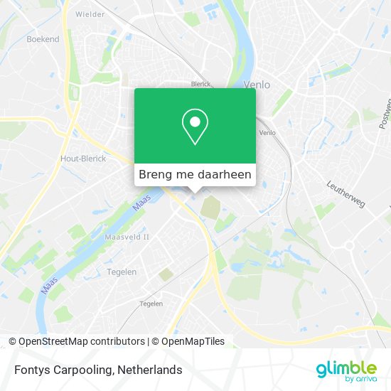 Fontys Carpooling kaart