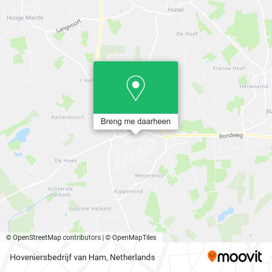 Hoveniersbedrijf van Ham kaart