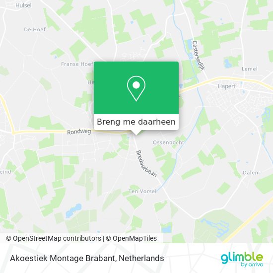 Akoestiek Montage Brabant kaart