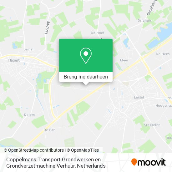 Coppelmans Transport Grondwerken en Grondverzetmachine Verhuur kaart