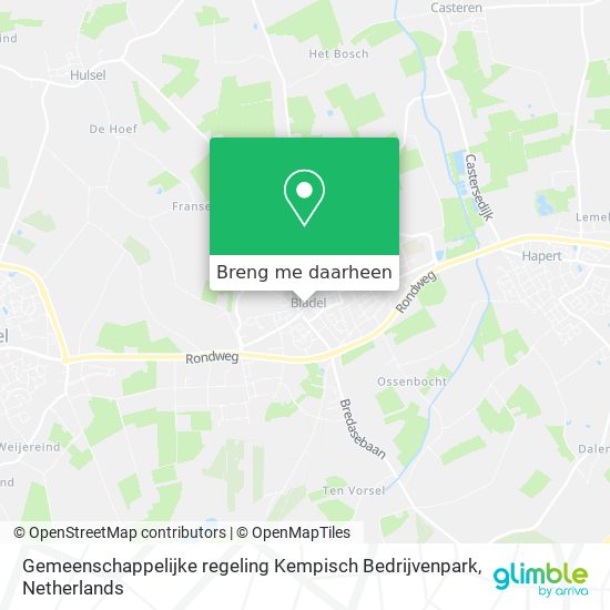 Gemeenschappelijke regeling Kempisch Bedrijvenpark kaart