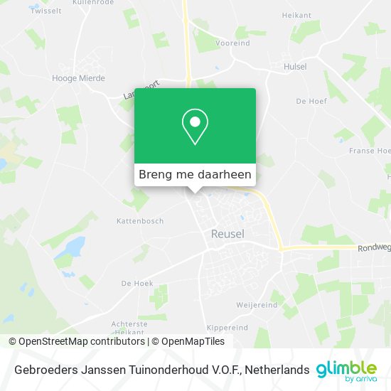 Gebroeders Janssen Tuinonderhoud V.O.F. kaart