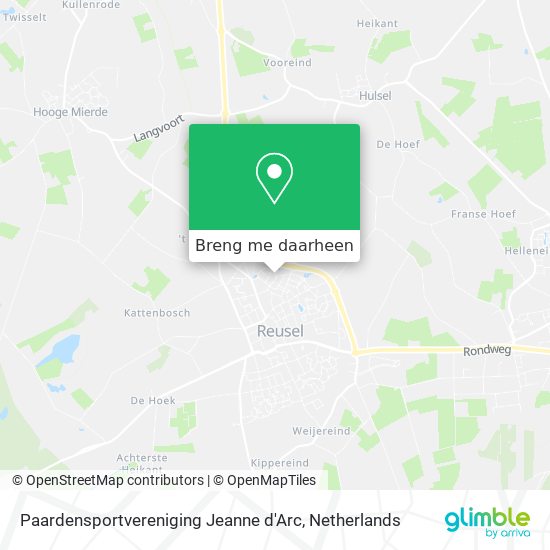 Paardensportvereniging Jeanne d'Arc kaart