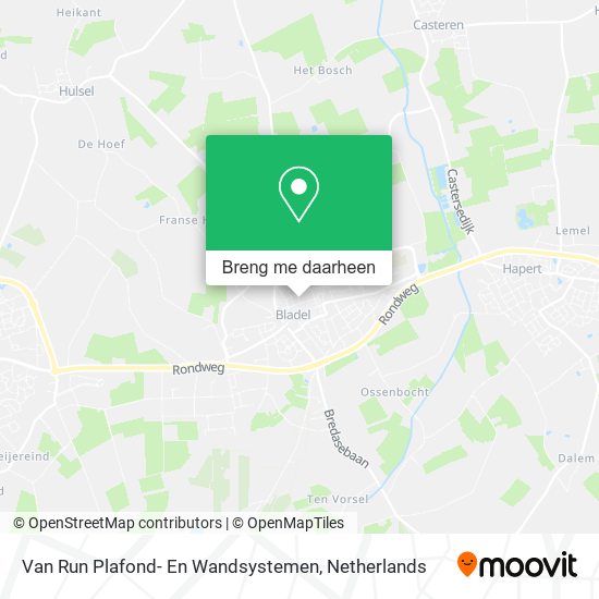 Van Run Plafond- En Wandsystemen kaart