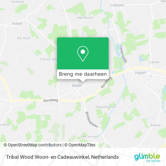 Tribal Wood Woon- en Cadeauwinkel kaart